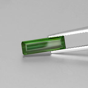 Tormalina naturale verde da 1,60 ct, taglio smeraldo, VVS