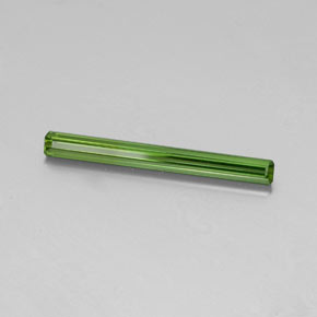 Tormalina naturale verde da 1,75 ct, taglio smeraldo, VVS-VS