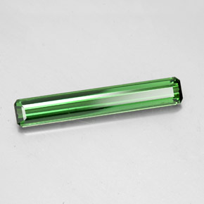 Tormalina naturale verde da 1,60 ct, taglio smeraldo, VVS-VS