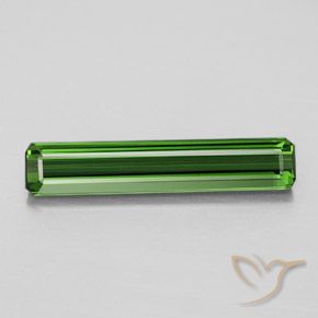 Tormalina naturale verde da 2,58 ct, taglio smeraldo, VVS-VS