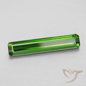 Tormalina naturale verde da 2,58 ct, taglio smeraldo, VVS-VS