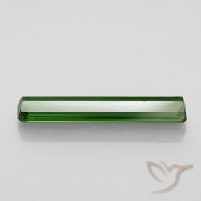 Tormalina naturale verde da 2,58 ct, taglio smeraldo, VVS-VS