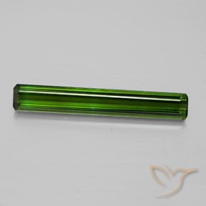 Tormalina naturale verde da 3,45 ct, taglio smeraldo, VVS