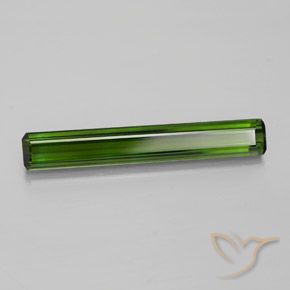 Tormalina naturale verde da 3,45 ct, taglio smeraldo, VVS