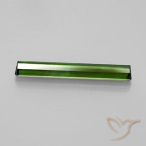 Tormalina naturale verde da 3,45 ct, taglio smeraldo, VVS