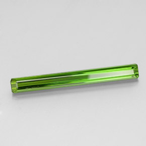 Tormalina naturale verde da 3,07 ct, taglio smeraldo, VVS