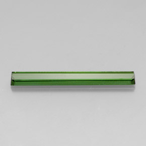 Tormalina naturale verde da 3,15 ct, taglio smeraldo, VVS