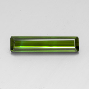 Tormalina naturale verde da 3,40 ct, taglio smeraldo, VS