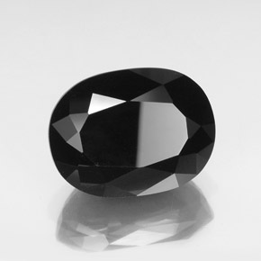Tormalina naturale nero da 36,01 ct, taglio ovale, opaco