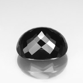 Tormalina naturale nero da 36,01 ct, taglio ovale, opaco