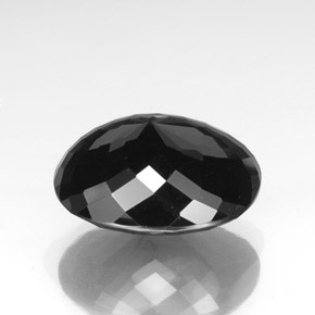Tormalina naturale nero da 28,81 ct, taglio ovale, opaco