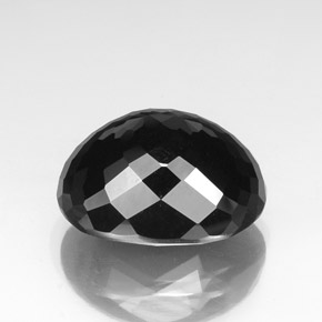Tormalina naturale nero da 32,33 ct, taglio ovale, opaco