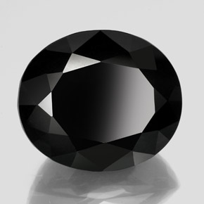 Tormalina naturale nero da 88,82 ct, taglio ovale, opaco