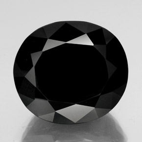 Tormalina naturale nero da 61,64 ct, taglio ovale, opaco