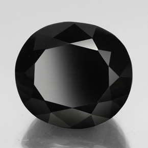 Tormalina naturale nero da 61,64 ct, taglio ovale, opaco