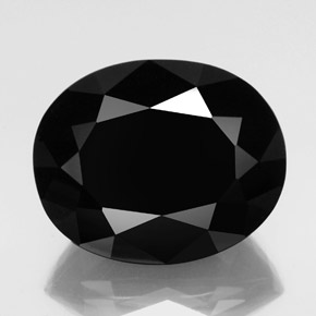 Tormalina naturale nero da 49,27 ct, taglio ovale, opaco