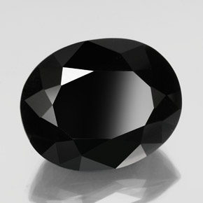 Tormalina naturale nero da 49,27 ct, taglio ovale, opaco