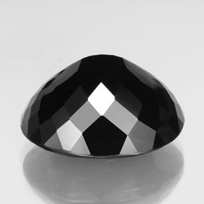 Tormalina naturale nero da 49,27 ct, taglio ovale, opaco