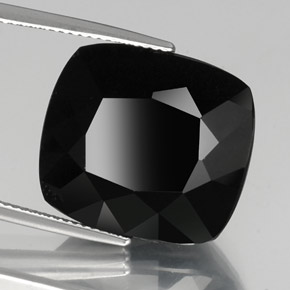 Tormalina naturale nero da 26,13 ct, taglio a cuscino, opaco