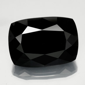 Tormalina naturale nero da 57,54 ct, taglio a cuscino, opaco