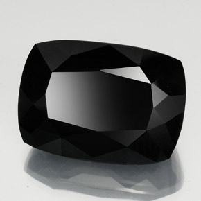 Tormalina naturale nero da 57,54 ct, taglio a cuscino, opaco