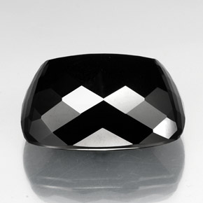 Tormalina naturale nero da 57,54 ct, taglio a cuscino, opaco