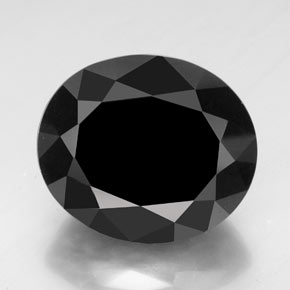 Tormalina naturale nero da 74,70 ct, taglio ovale, opaco