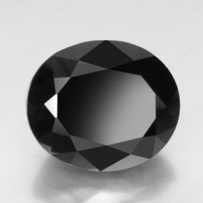 Tormalina naturale nero da 74,70 ct, taglio ovale, opaco