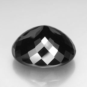 Tormalina naturale nero da 74,70 ct, taglio ovale, opaco