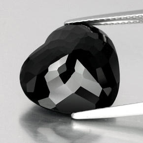 Tormalina naturale nero da 11,35 ct, a forma di cuore, opaco
