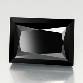Tormalina naturale nero da 39,02 ct, baguette, opaco