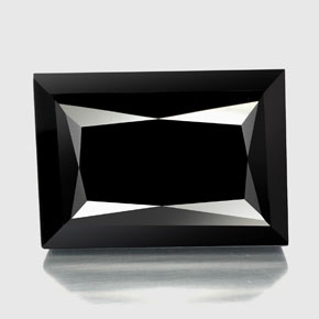 Tormalina naturale nero da 59,02 ct, baguette, opaco