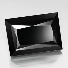 Tormalina naturale nero da 59,02 ct, baguette, opaco