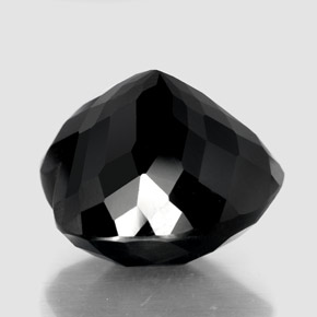 Tormalina naturale nero da 25,72 ct, a forma di cuore, opaco