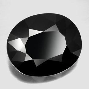 Tormalina naturale nero da 29,19 ct, taglio ovale, opaco