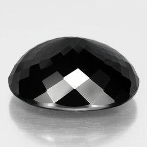 Tormalina naturale nero da 29,19 ct, taglio ovale, opaco