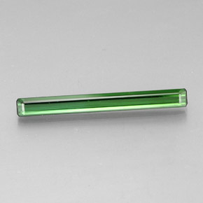 Tormalina verde medio naturale da 2,13 ct, taglio smeraldo, VVS-VS
