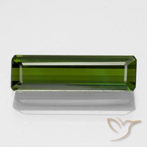 Tormalina naturale verde da 2,16 ct, taglio smeraldo, VVS-VS