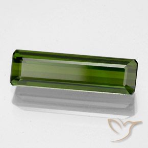 Tormalina naturale verde da 2,16 ct, taglio smeraldo, VVS-VS