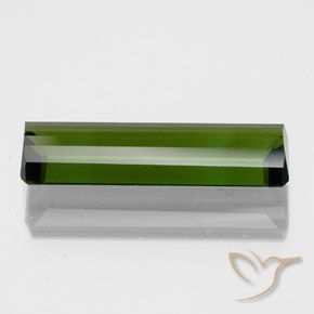 Tormalina naturale verde da 2,16 ct, taglio smeraldo, VVS-VS
