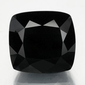 Tormalina naturale nero da 11,81 ct, taglio a cuscino, opaco