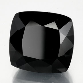 Tormalina naturale nero da 11,81 ct, taglio a cuscino, opaco