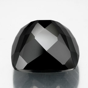 Tormalina naturale nero da 11,81 ct, taglio a cuscino, opaco
