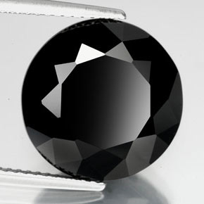 Tormalina naturale nero da 12,90 ct, taglio rotondo, opaco