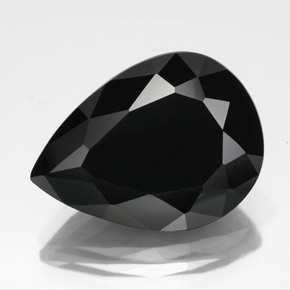 Tormalina naturale nero da 11,73 ct, taglio a pera, opaco