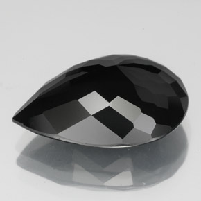 Tormalina naturale nero da 8,16 ct, taglio a pera, opaco