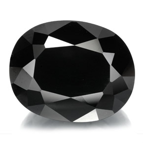 Tormalina naturale nero da 24,48 ct, taglio ovale, opaco