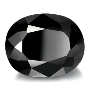 Tormalina naturale nero da 24,48 ct, taglio ovale, opaco