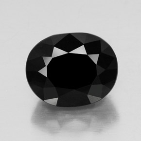 Tormalina naturale nero da 11,51 ct, taglio ovale, opaco