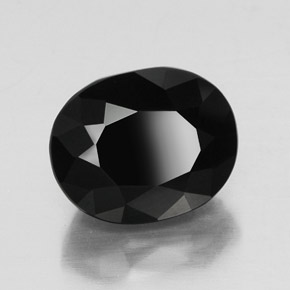 Tormalina naturale nero da 11,51 ct, taglio ovale, opaco